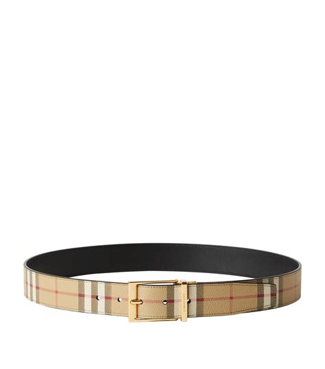 burberry fife striped check belt|Reversible Check B Cut Belt in Snug/black .